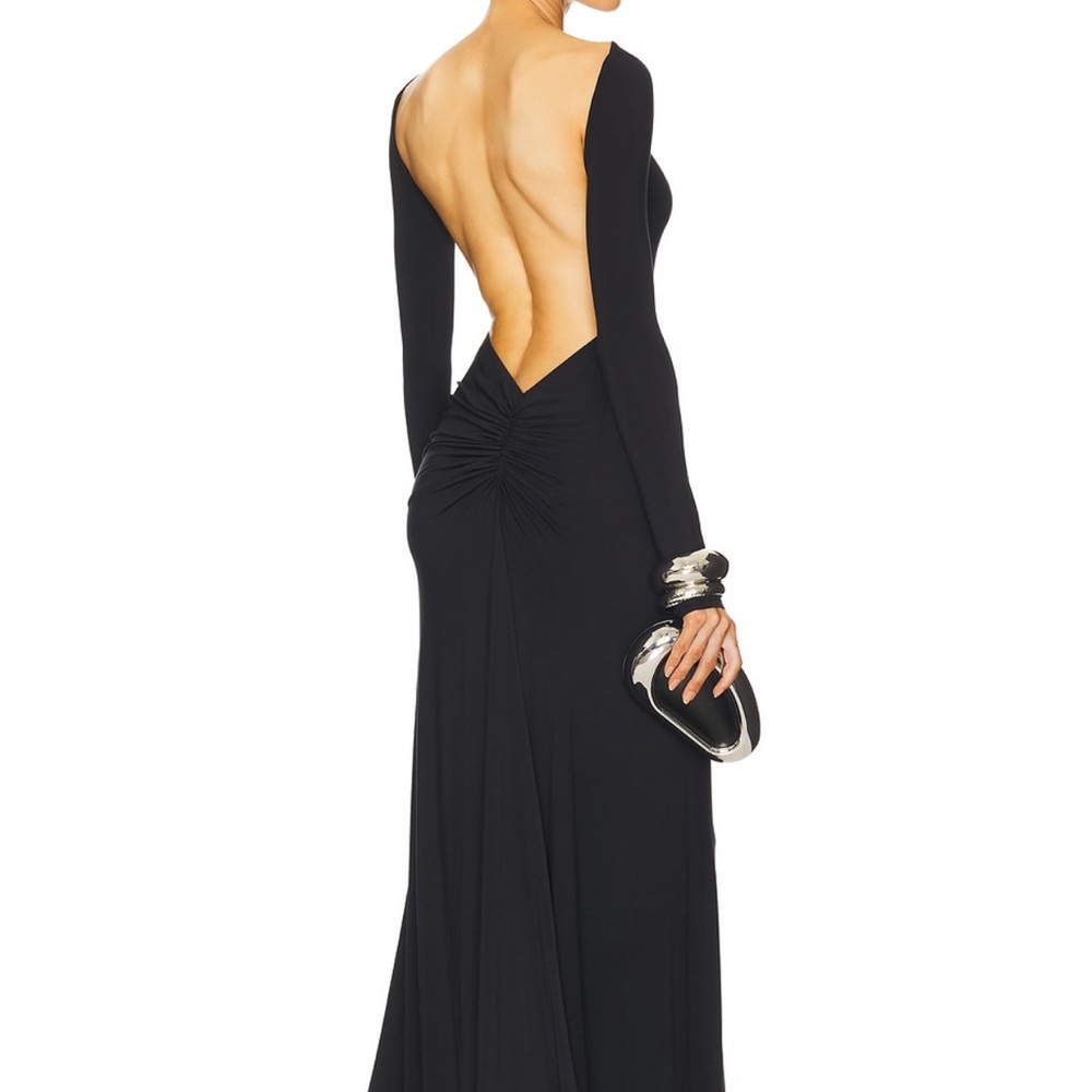 Helsa Elegant Black Backless Long Sleeve Dress size small New with Tags